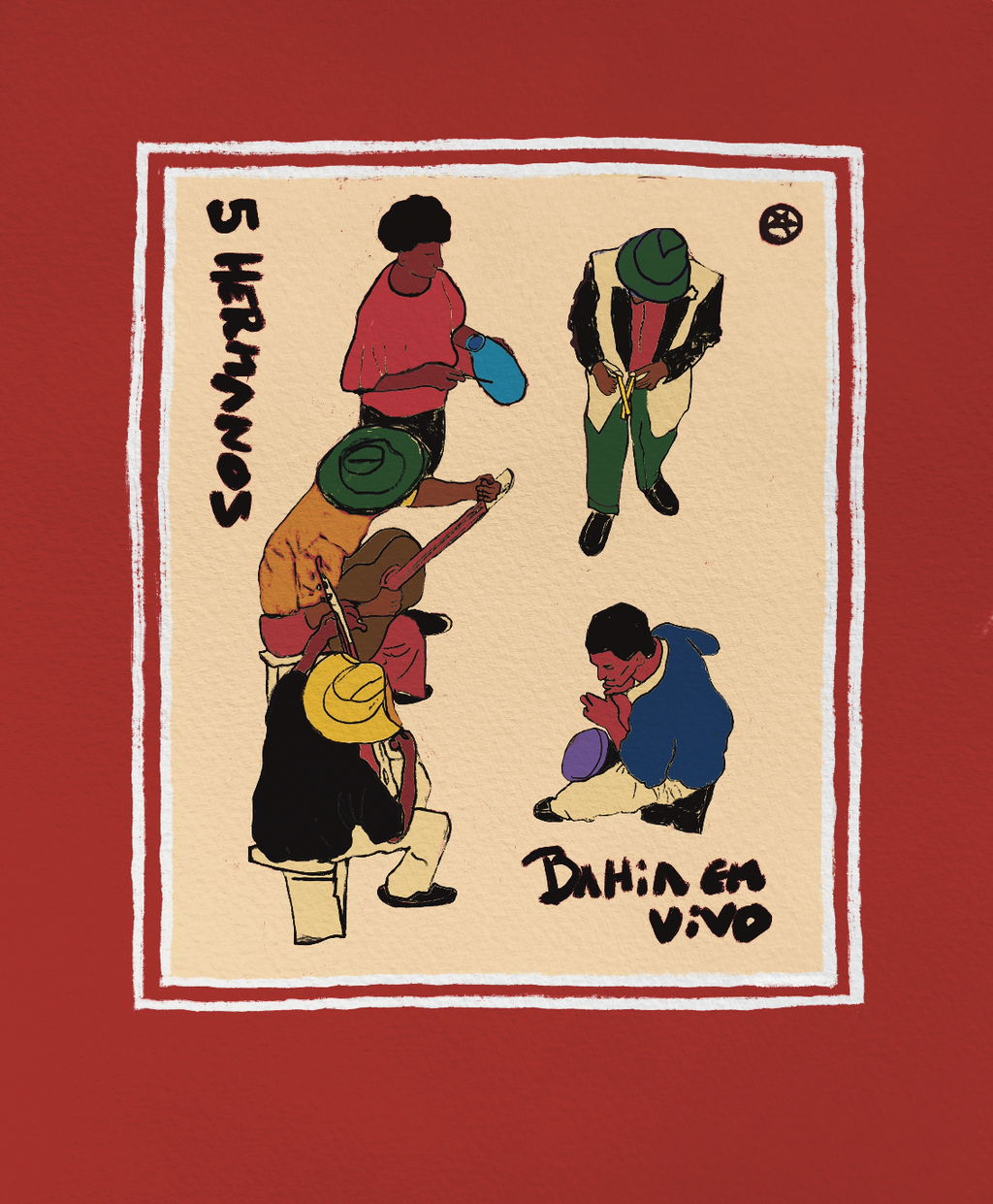 Live from Bahía (Red) - Art Print