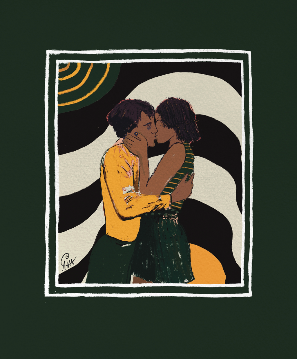 Beso Eterno (Green) - Art Print