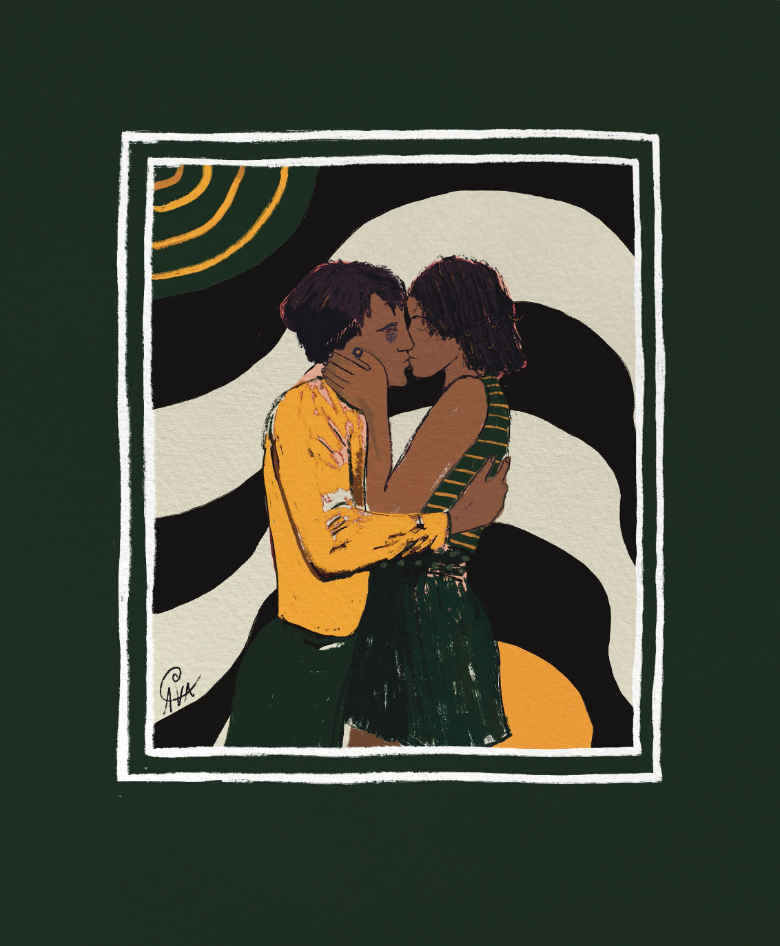 Beso Eterno (Green) - Art Print